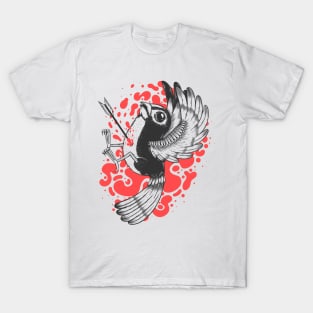 bird in blood modern T-Shirt